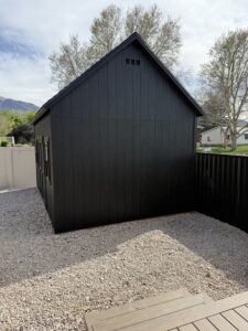 adding planter boxes and a trellis to my black shed