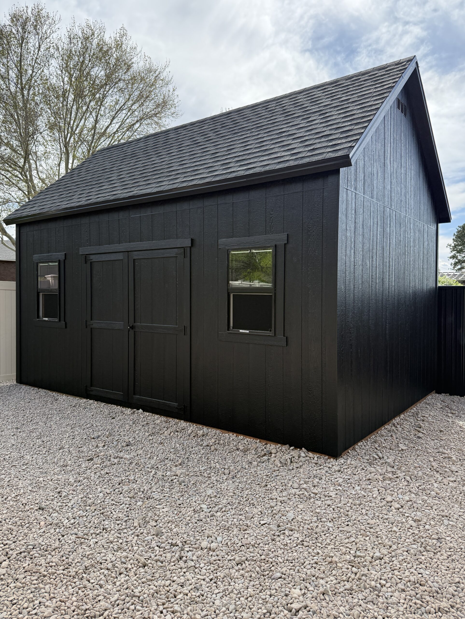 12 x 18 black shed
